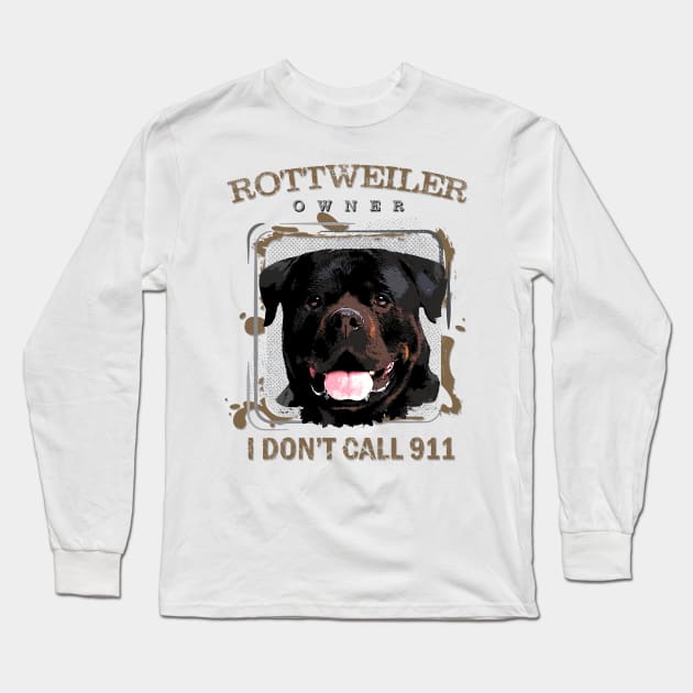 Rottweiler  - Metzgerhund Long Sleeve T-Shirt by Nartissima